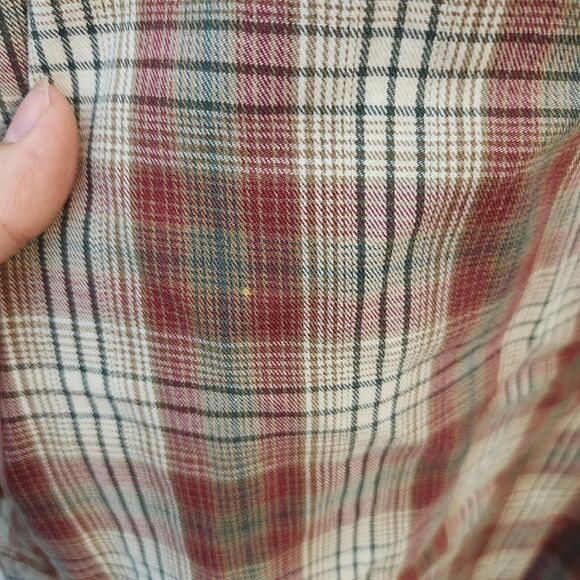 Pendleton Vintage 100% Cotton Mens Button Down Shirt Plaid Large Long Sleeve Vtg - Picture 9 of 9